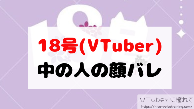 18号　VTuber　顔バレ　中の人　素顔　前世　年齢　プロフィール